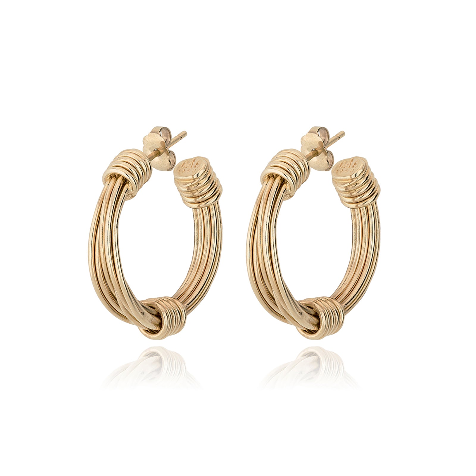 GAS BIJOUX Ariane hoop earrings small size gold