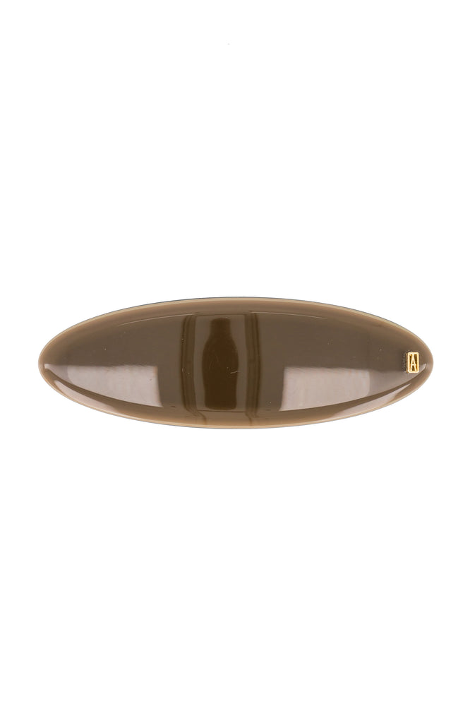 ALEXANDRE DE PARIS oval Brun barrette