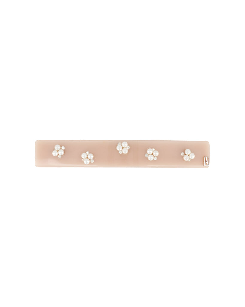 ALEXANDRE DE PARIS Belle acetate and pearls barette