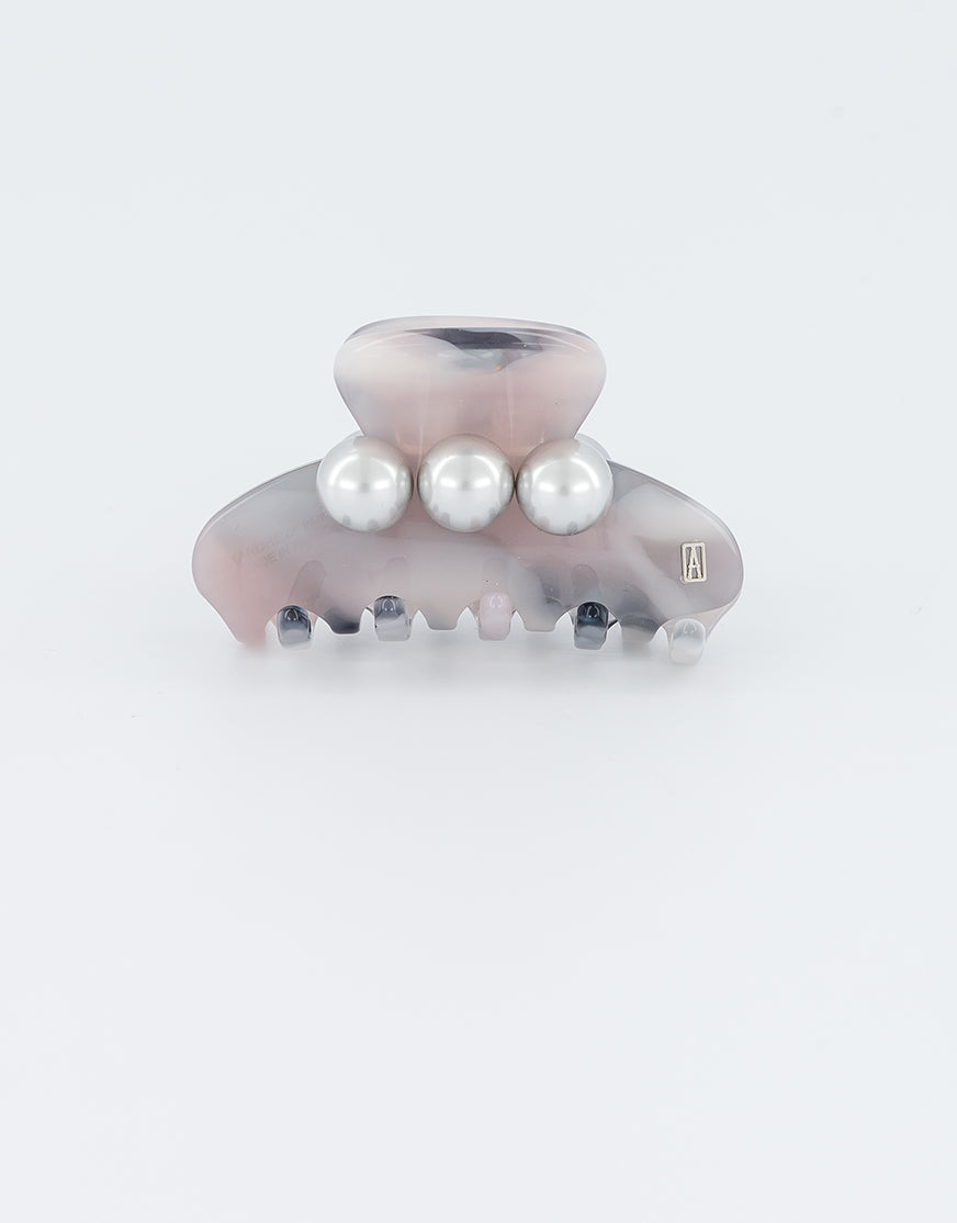 Small pearl acetate hair clip