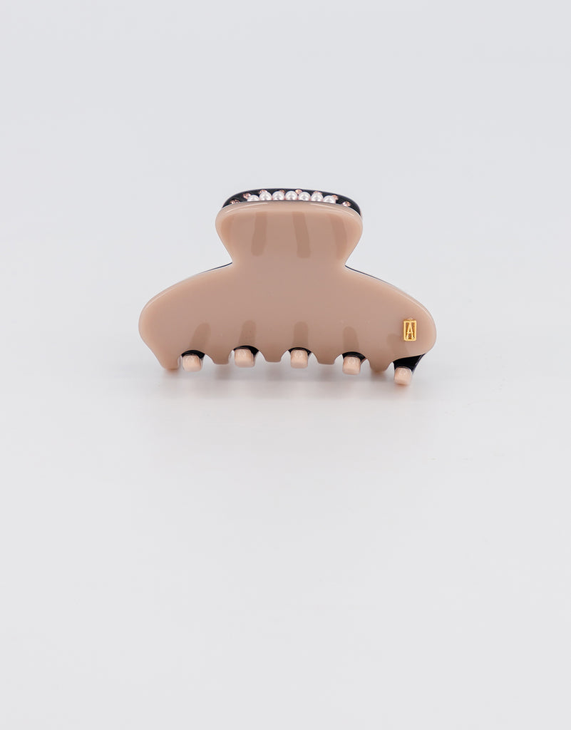 ALEXANDRE DE PARIS Voltaire pearls and crystals acetate hair clip