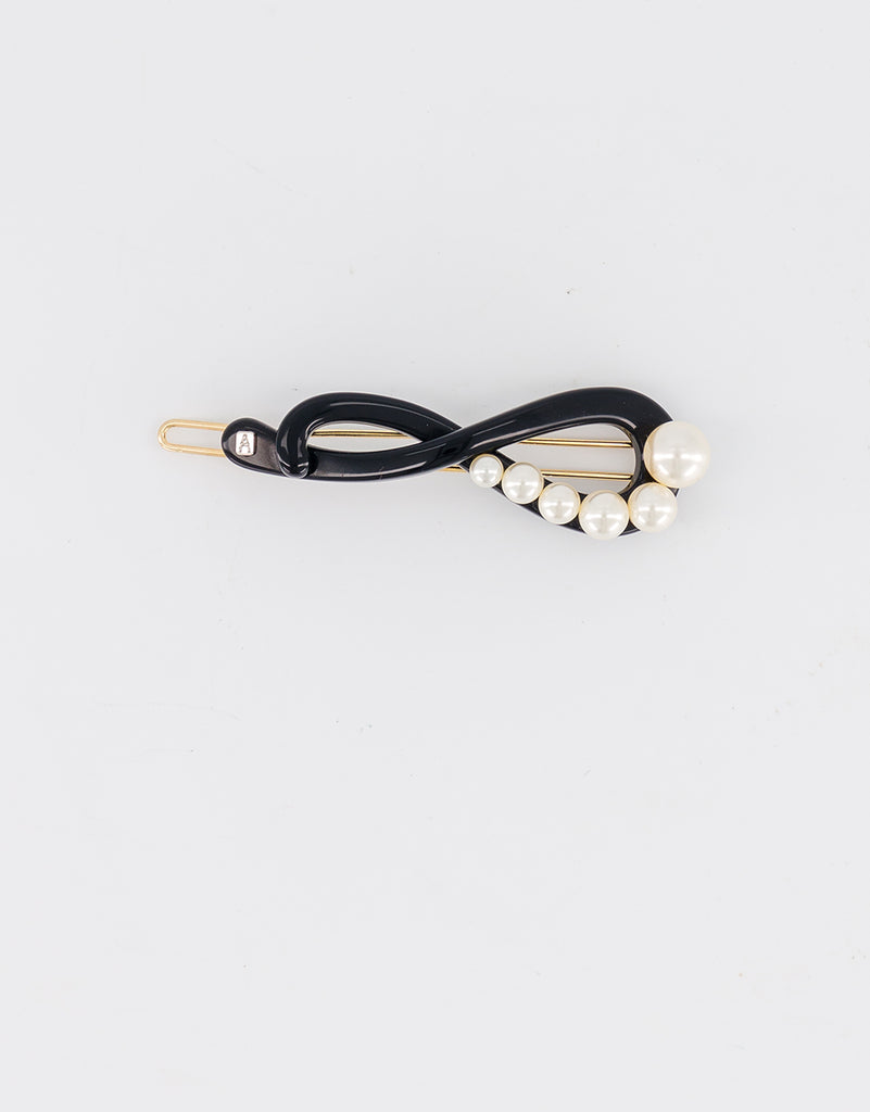 ALEXANDRE DE PARIS Pearl side hair barrette