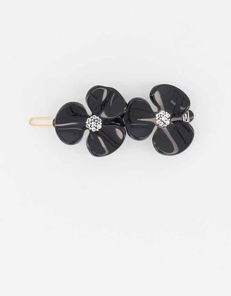 ALEXANDRE DE PARIS Camelia acetate side barette