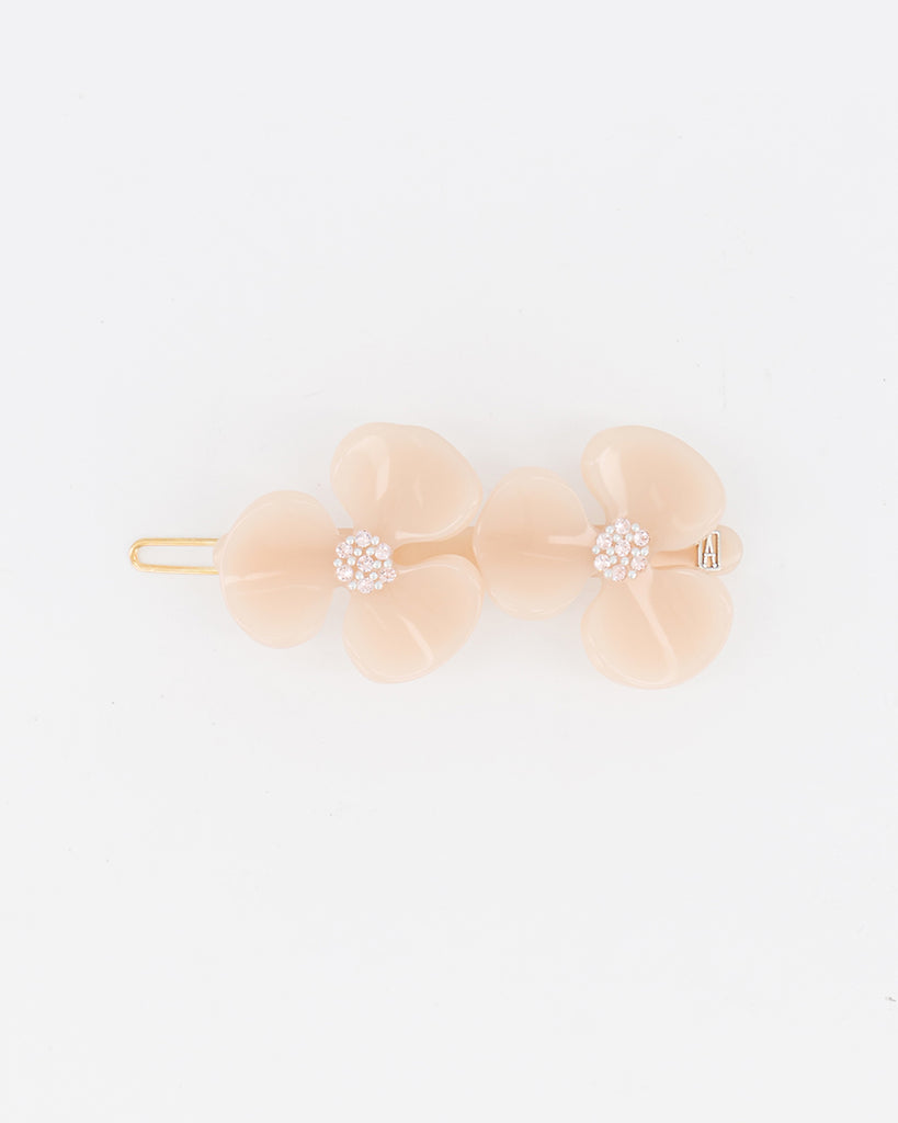 ALEXANDRE DE PARIS Camelia acetate side barette