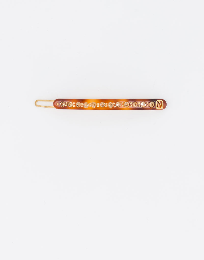 ALEXANDRE DE PARIS Le Marais tortoise shell strass acetate side barette