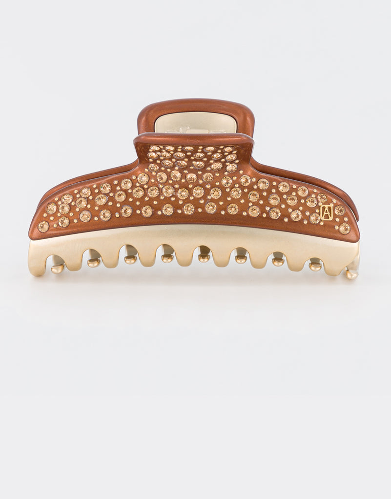 ALEXANDRE DE PARIS Gold-Plated Crystal-Embellished Claw Hair Clip