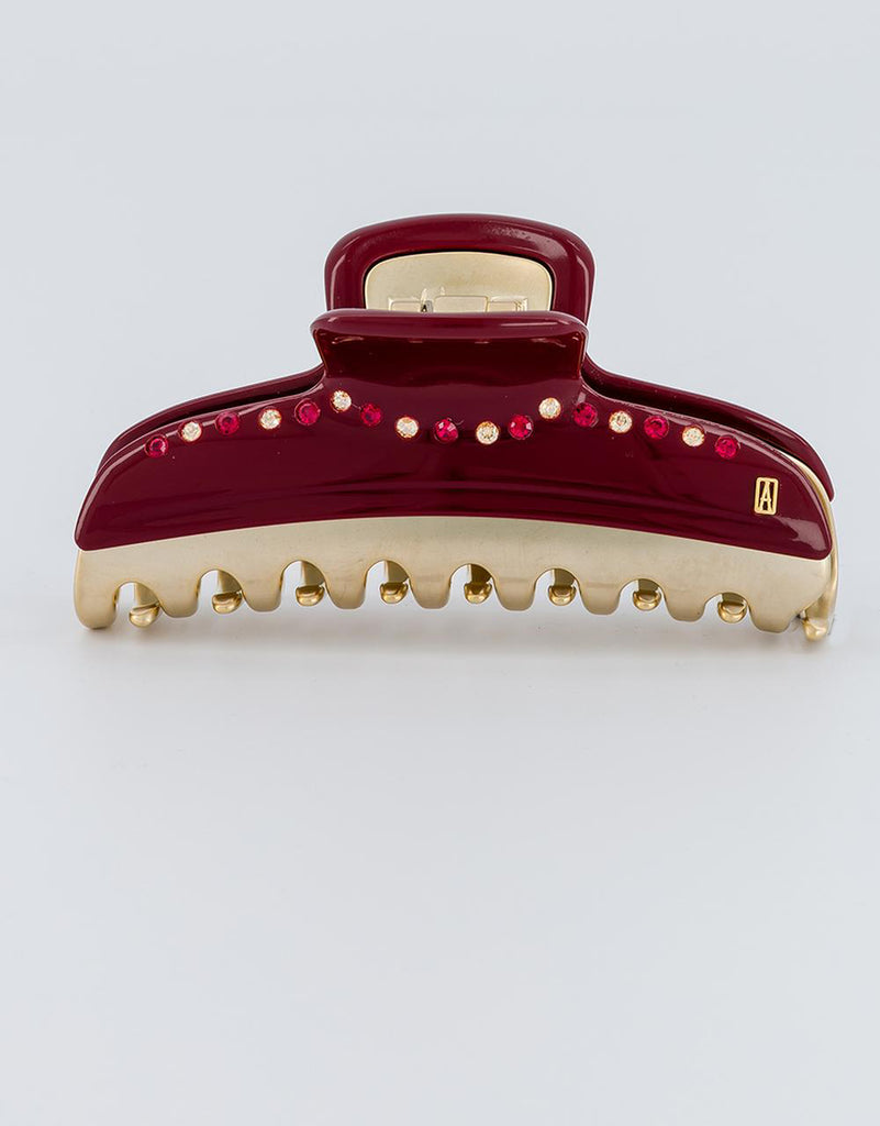 ALEXANDRE DE PARIS Gold-Plated Crystal-Embellished Claw Hair Clip