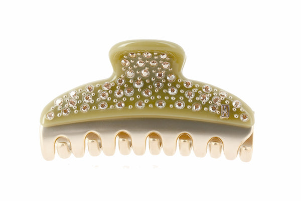 ALEXANDRE DE PARIS Vendome almond strass hair claw clip