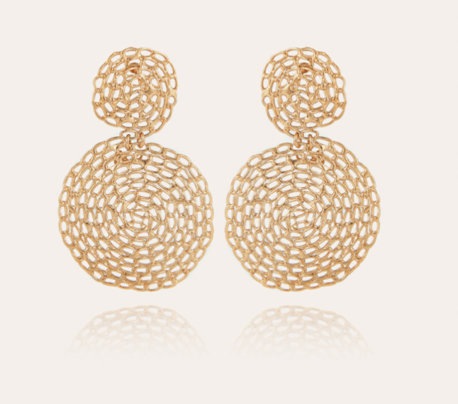 GAS BIJOUX Onde Gourmette earrings small size gold