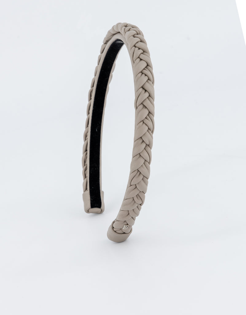 Braided leather headband