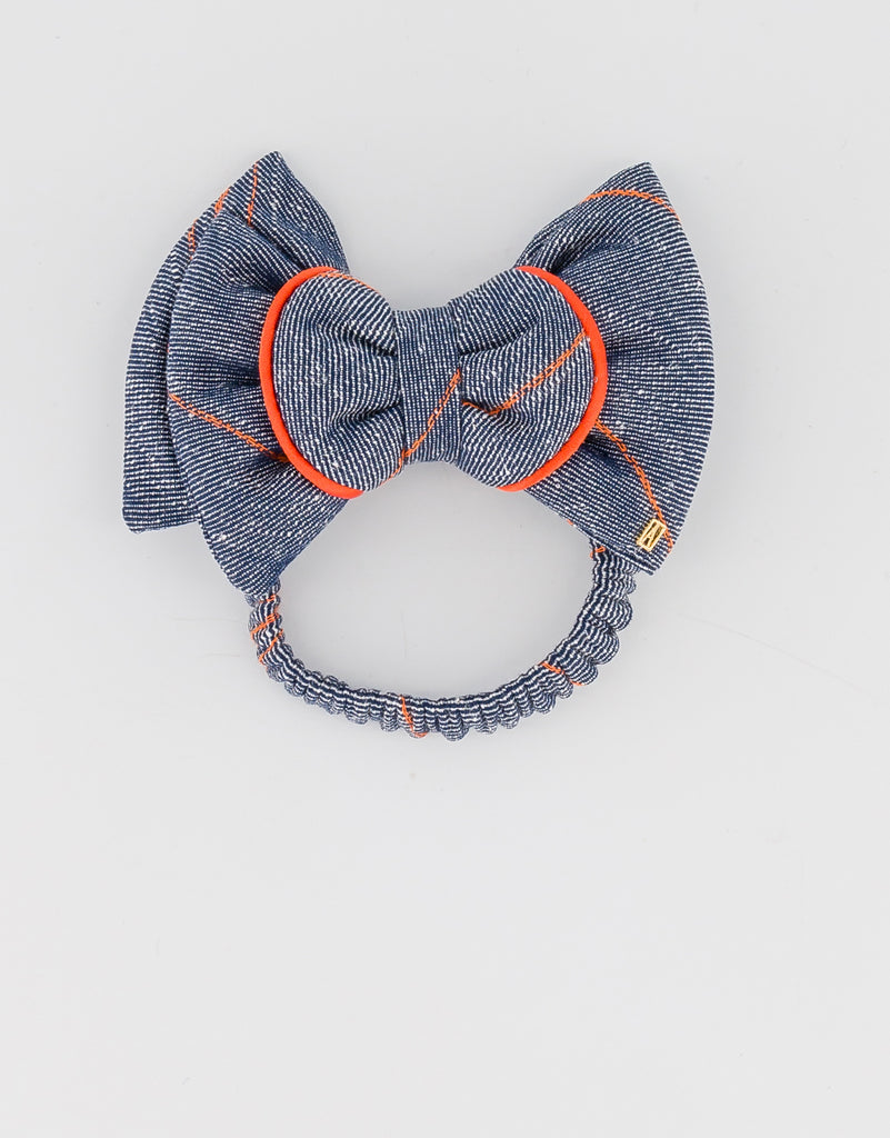 ALEXANDRE DE PARIS Denim Bow Scrunchie