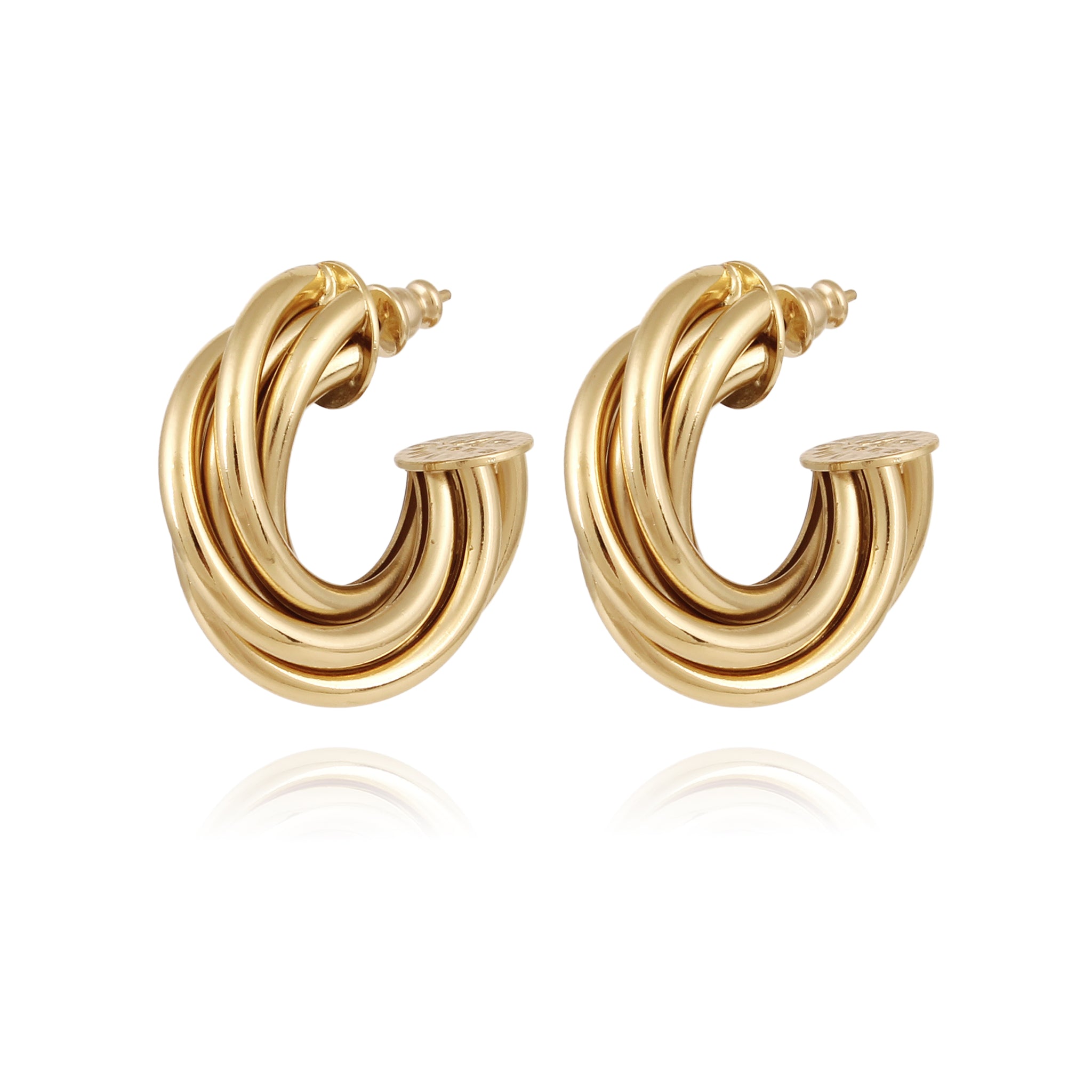 GAS BIJOUX Atik hoop earrings small size gold