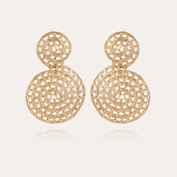 GAS BIJOUX Onde Chain earrings large size gold