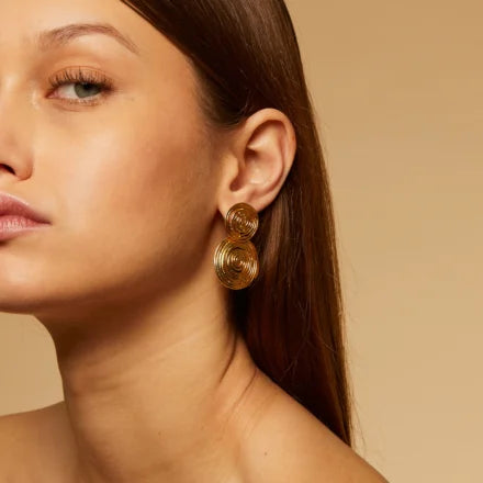 GAS BIJOUX Wave earrings small size gold