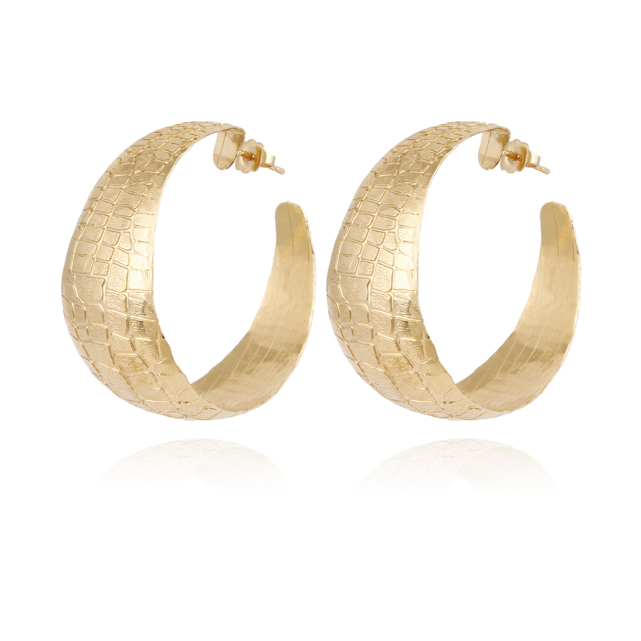 GAS BIJOUX Wild hoop earrings gold