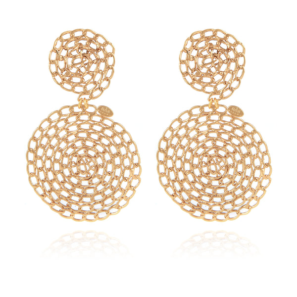 GAS BIJOUX Onde Gourmette earrings gold
