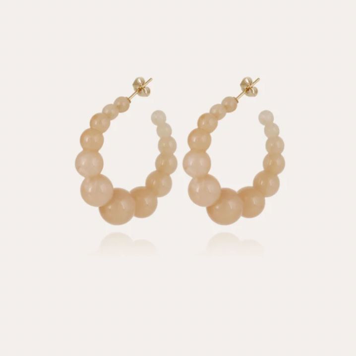 GAS BIJOUX Andy hoop earrings small size acetate gold