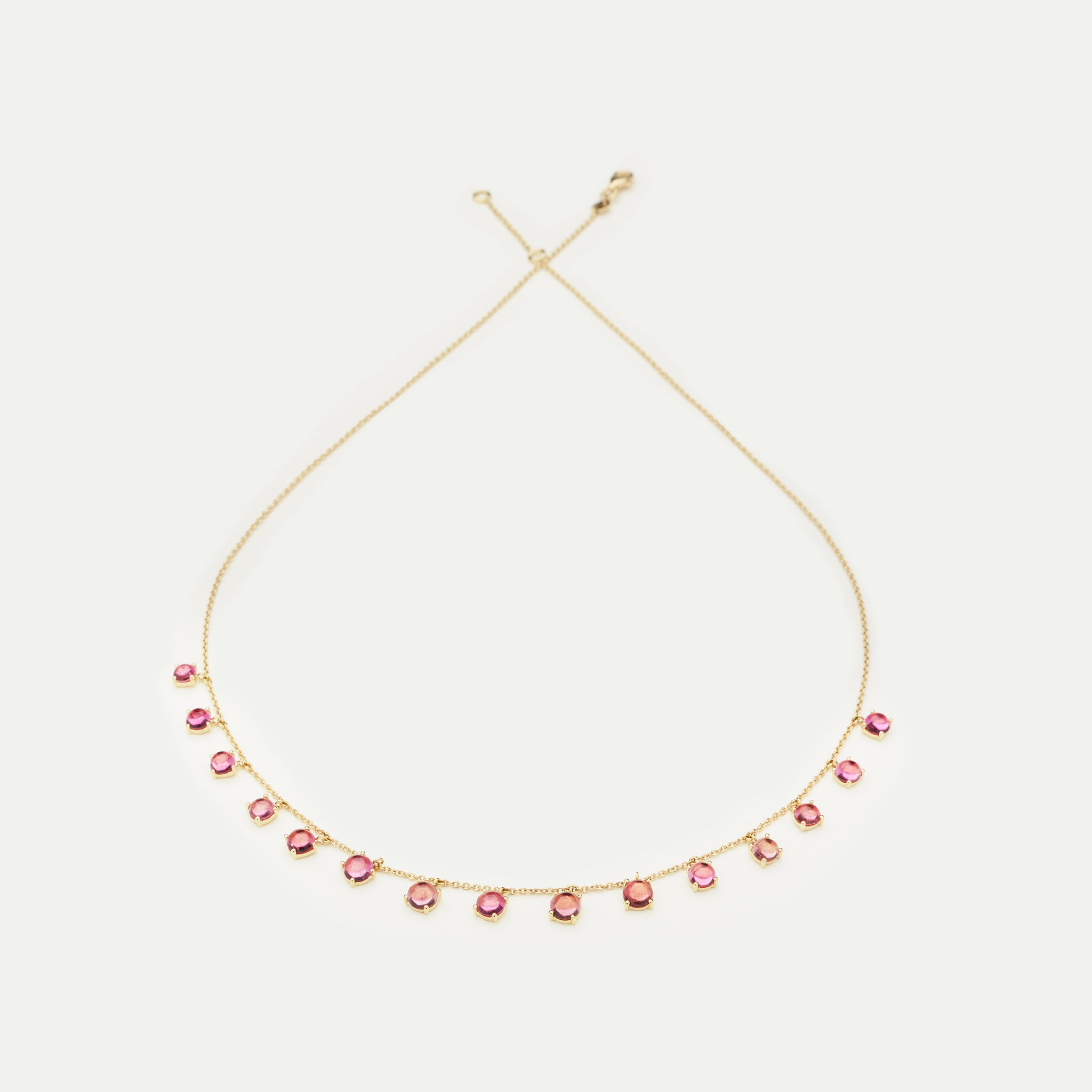 WE BY WHITE BIRD, Dancing Drops Pink Tourmaline Necklace