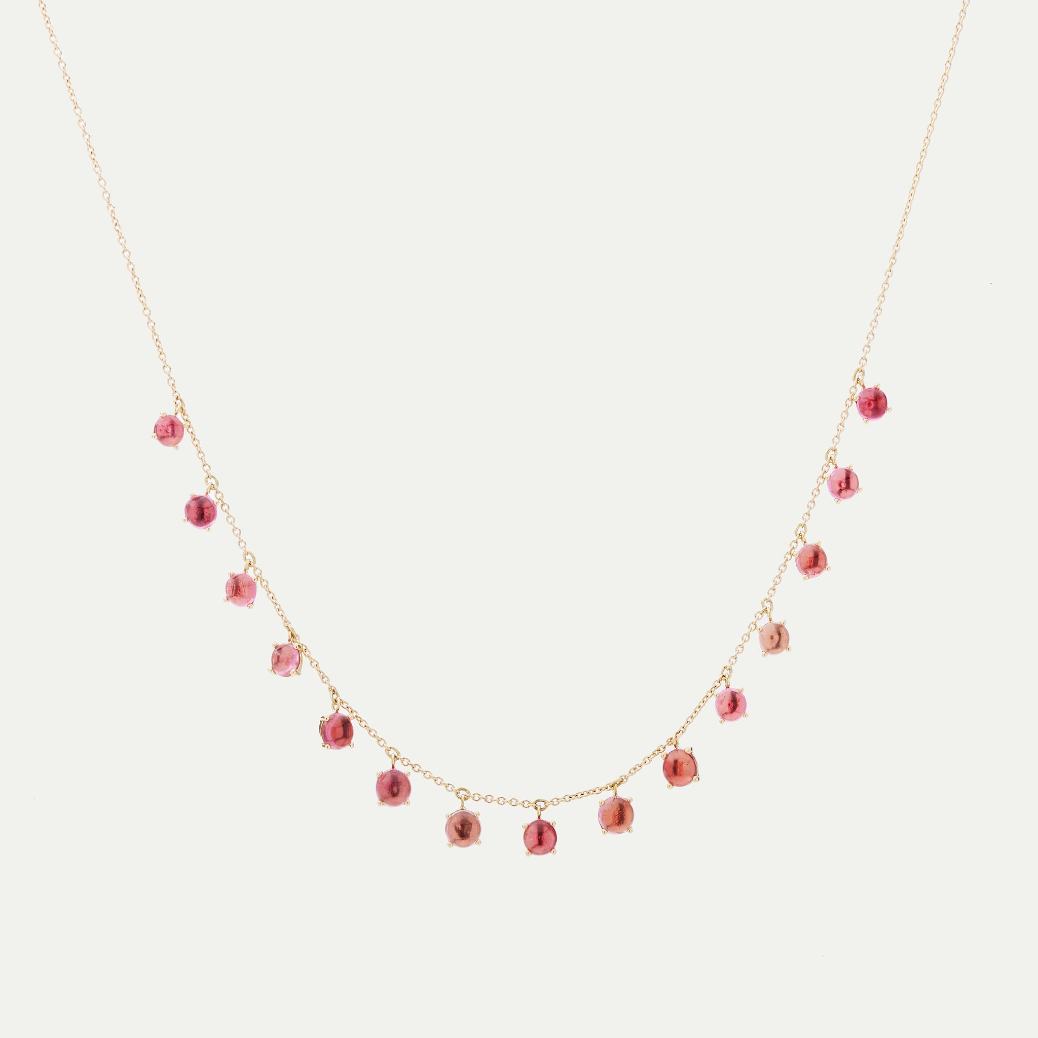 WE BY WHITE BIRD, Dancing Drops Pink Tourmaline Necklace