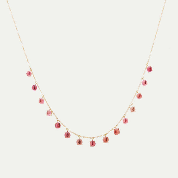 WE BY WHITE BIRD, Dancing Drops Pink Tourmaline Necklace