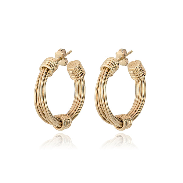 GAS BIJOUX Ariane hoop earrings small size gold