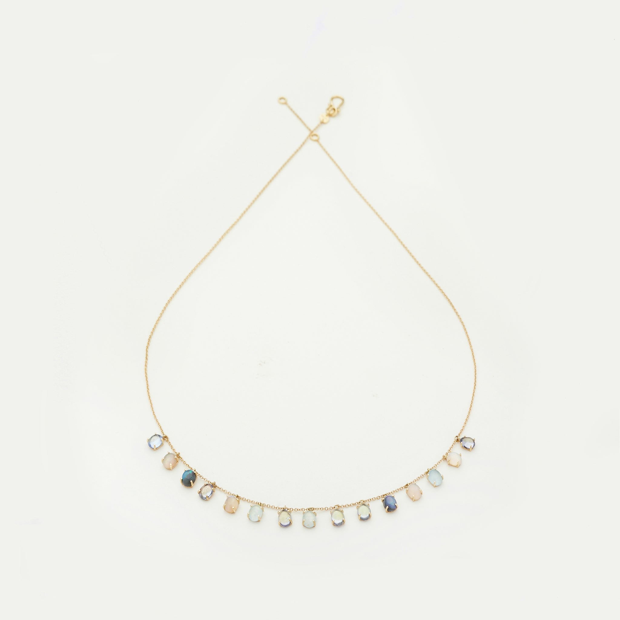 WE BY WHITE BIRD, Dancing Drops Multicolored Stones Necklace