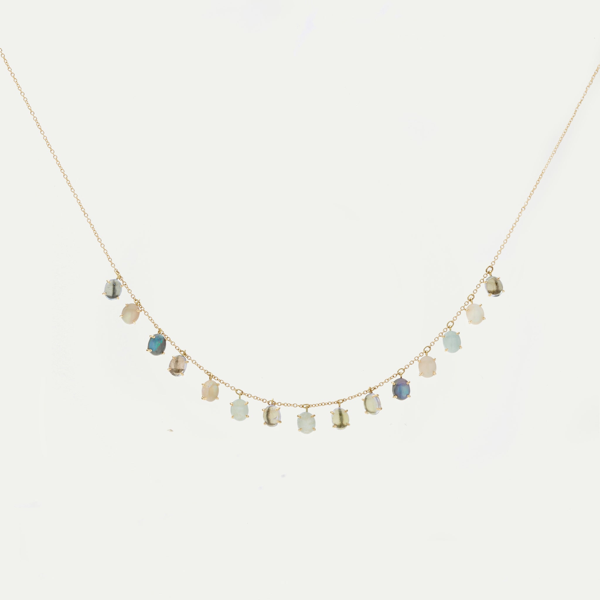 WE BY WHITE BIRD, Dancing Drops Multicolored Stones Necklace
