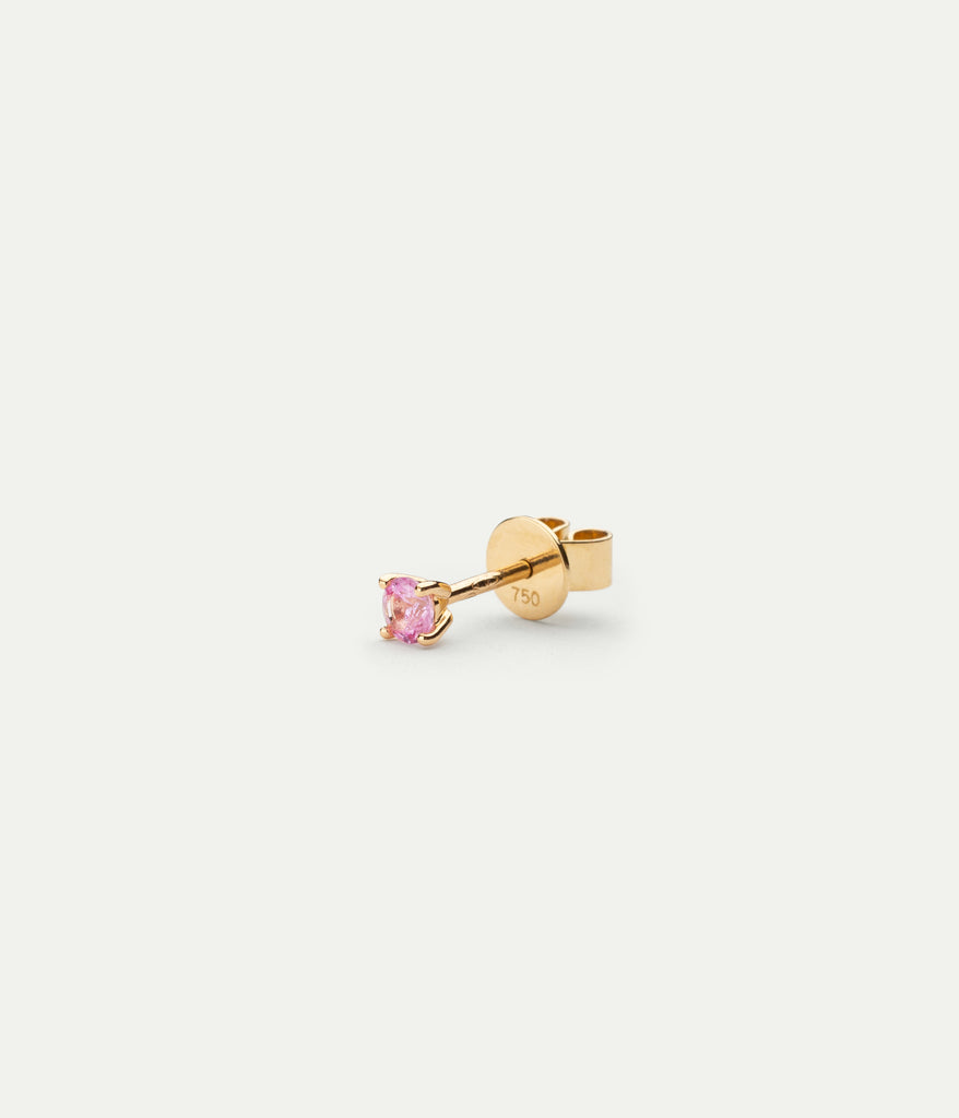 WE BY WHITE BIRD, Solitaire Single Pink Sapphire Stud