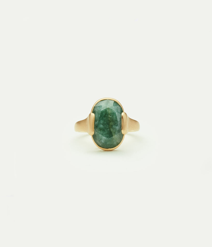 WE BY WHITE BIRD, Grace Emerald Pinky Ring