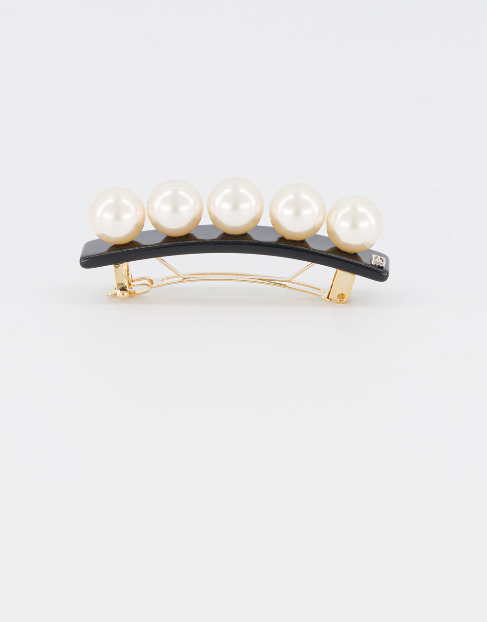 ALEXANDRE DE PARIS Small Oversize Pearls Acetate Barrette