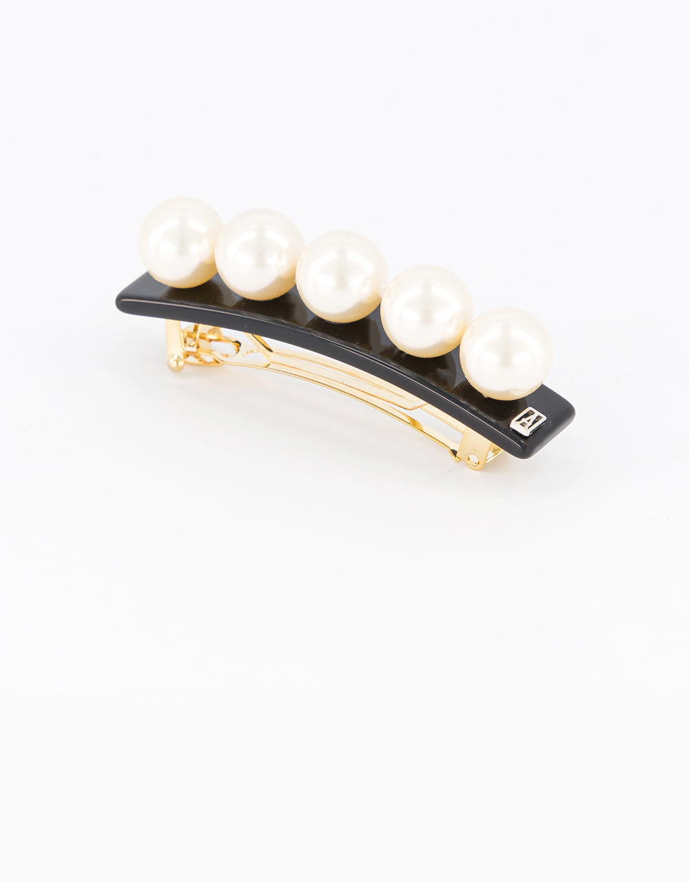 ALEXANDRE DE PARIS Small Oversize Pearls Acetate Barrette