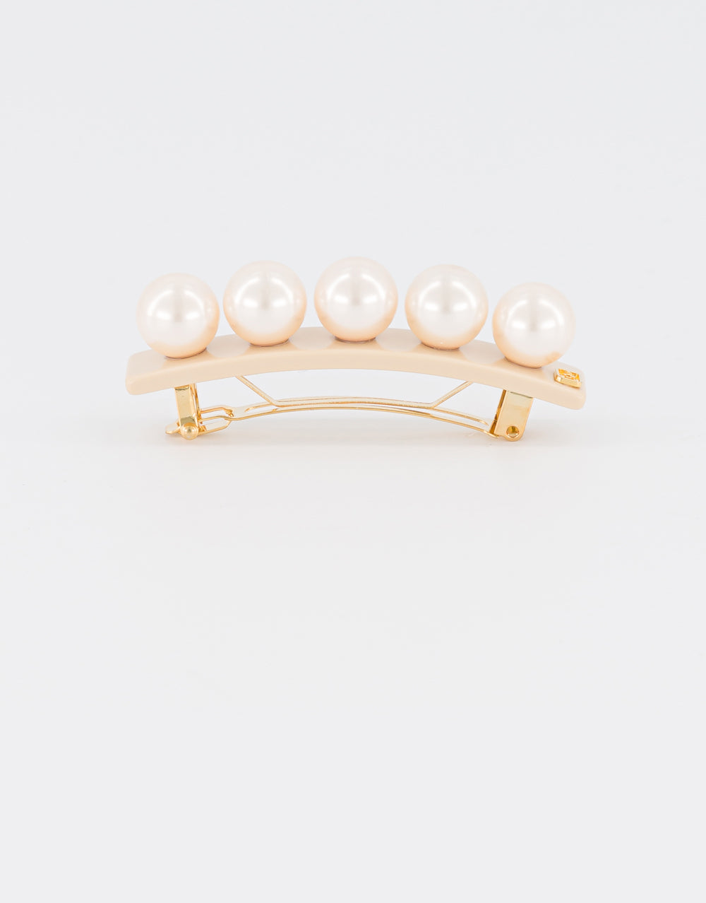 ALEXANDRE DE PARIS Small Oversize Pearls Acetate Barrette