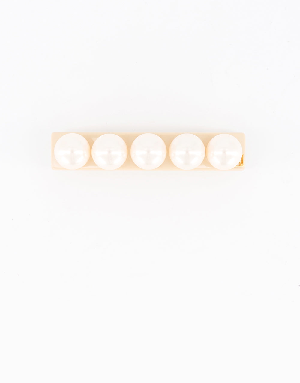 ALEXANDRE DE PARIS Small Oversize Pearls Acetate Barrette