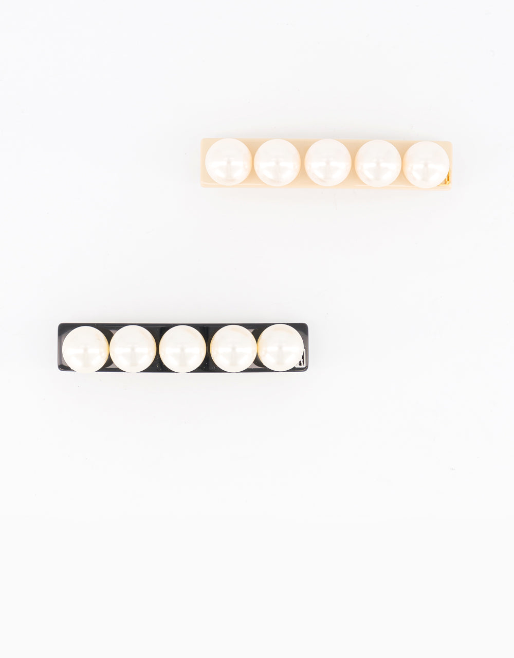 ALEXANDRE DE PARIS Small Oversize Pearls Acetate Barrette
