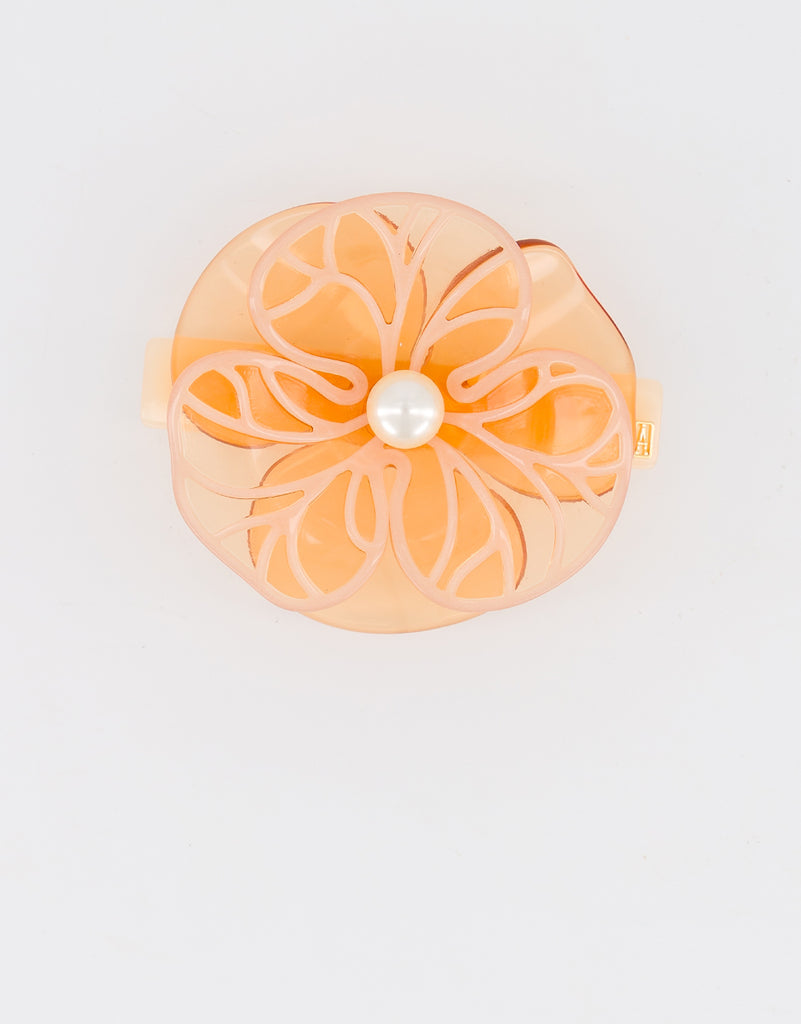 ALEXANDRE DE PARIS Boheme camelia acetate hair barette