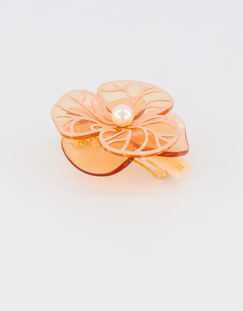 ALEXANDRE DE PARIS Boheme camelia acetate hair barette