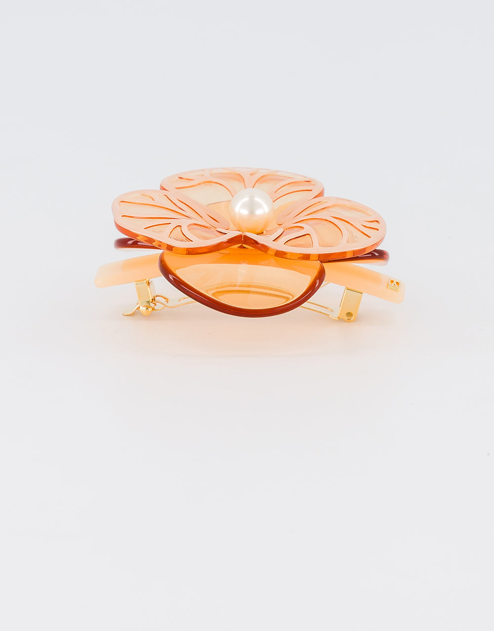 ALEXANDRE DE PARIS Boheme camelia acetate hair barette