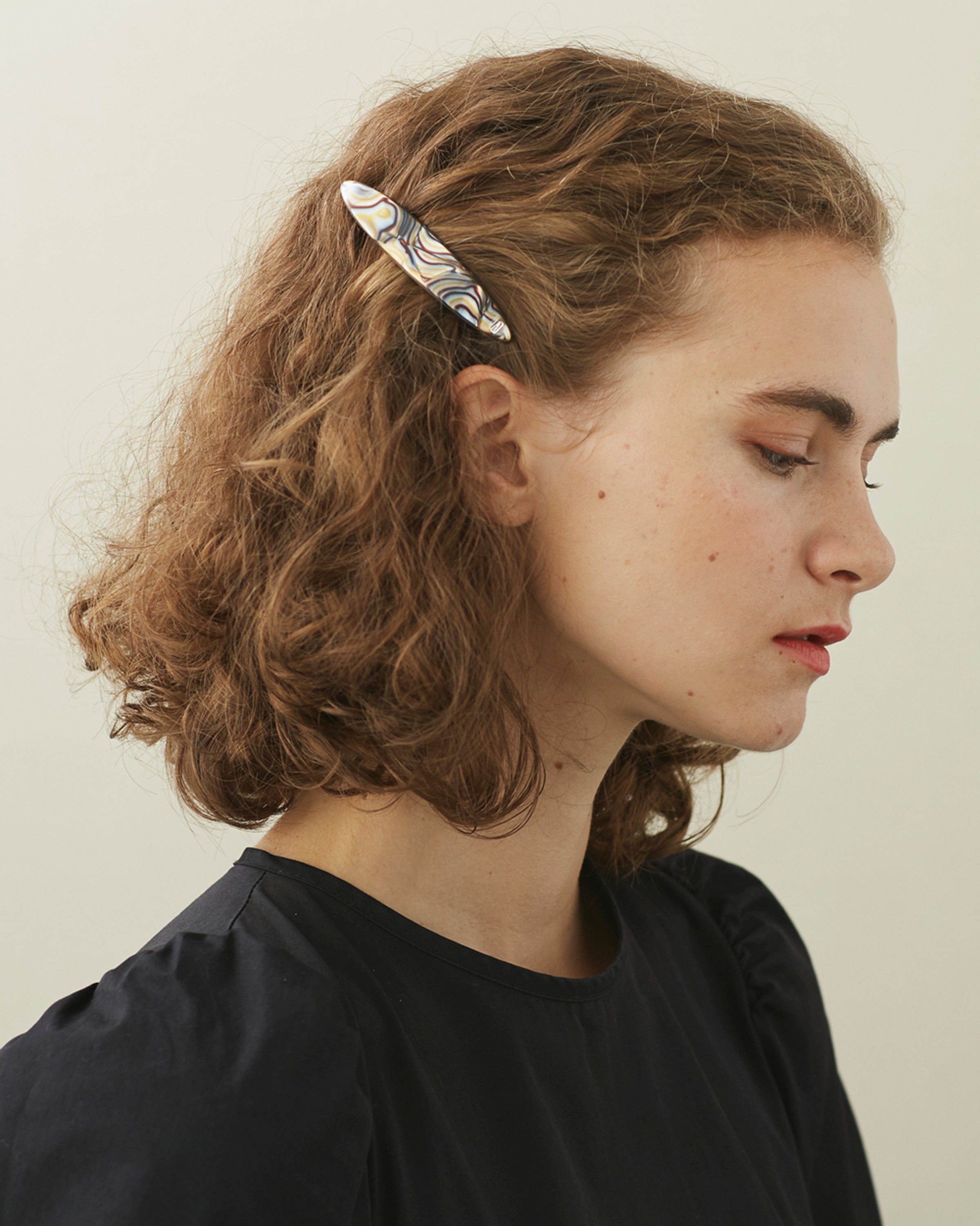 ALEXANDRE DE PARIS acetate tortoiseshell barette