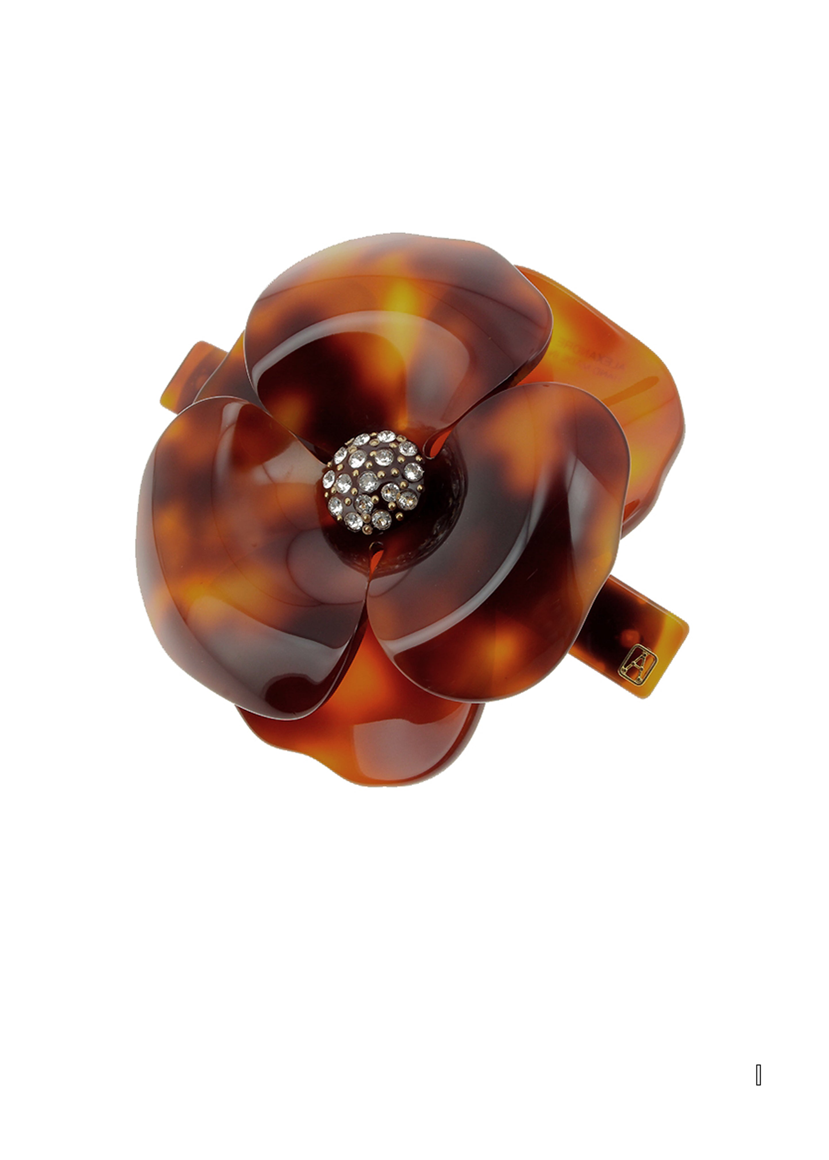 ALEXANDRE DE PARIS Camelia Acetate Barette