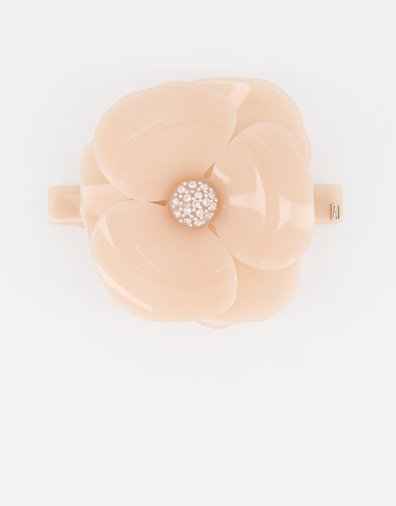 ALEXANDRE DE PARIS Camelia acetate barette