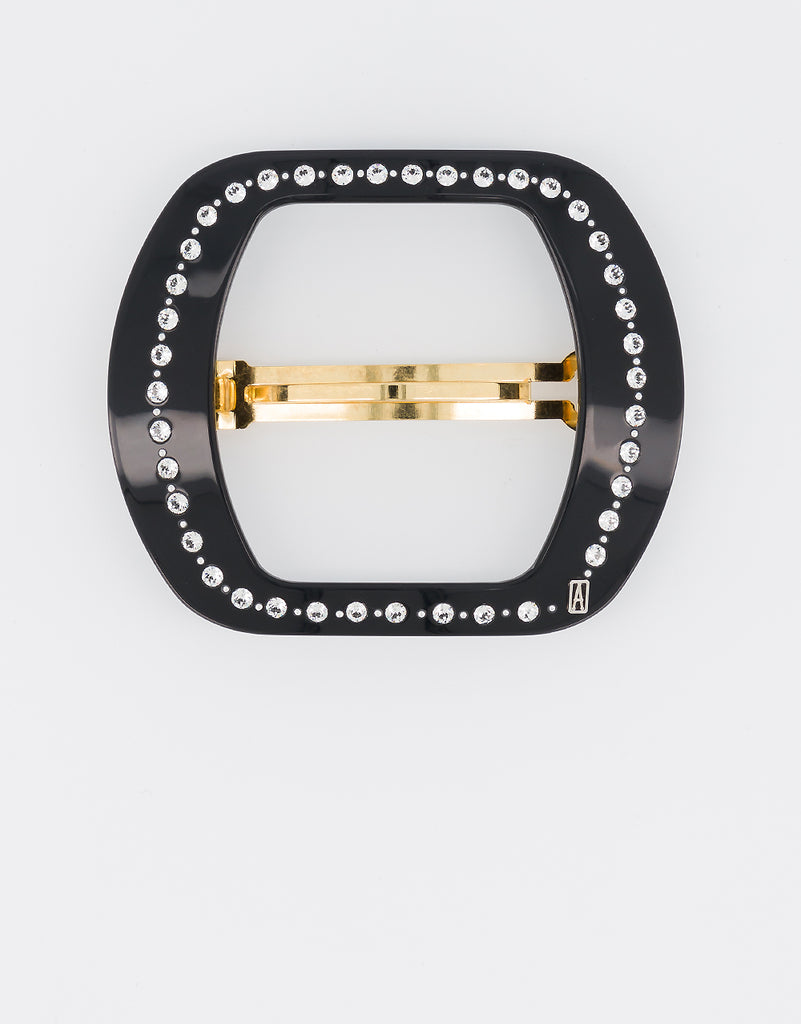 ALEXANDRE DE PARIS Palais Royal Strass Hollow Acetate Barrette