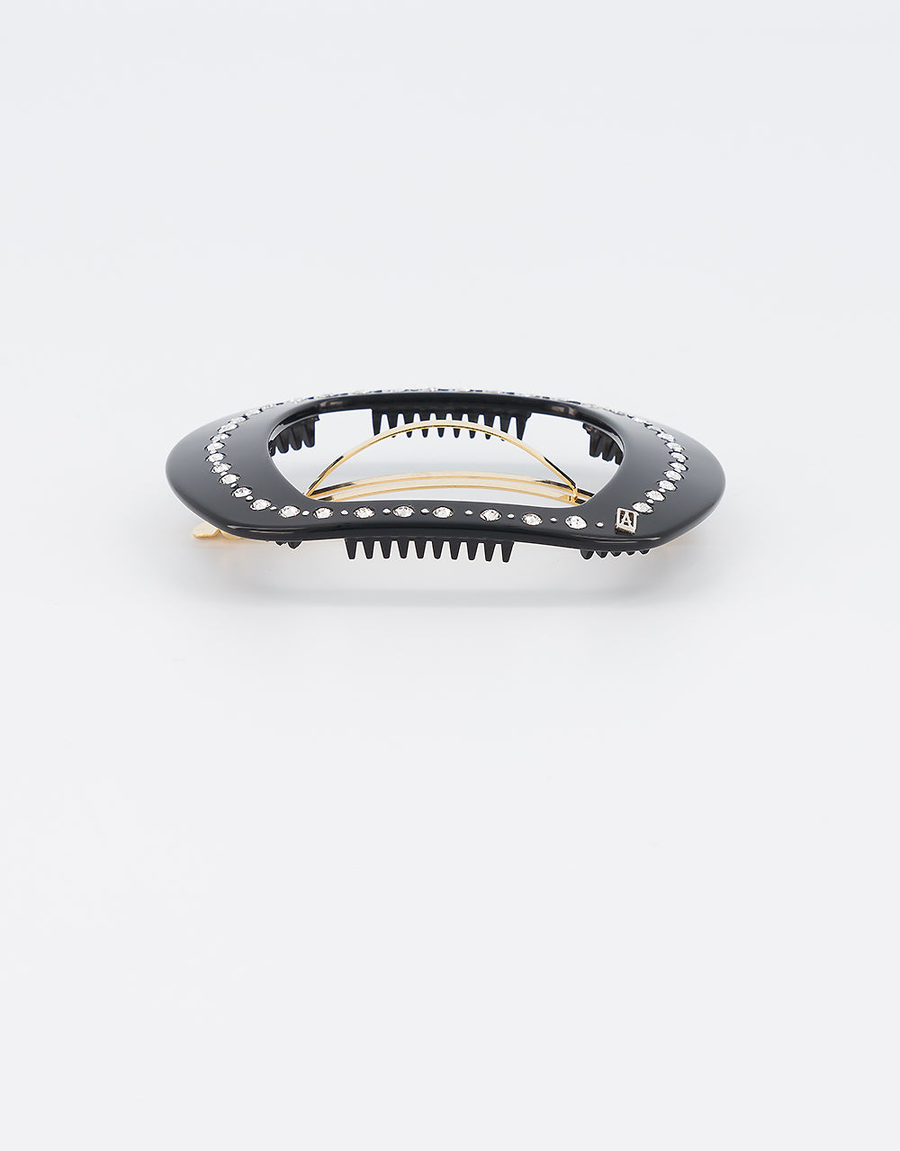 ALEXANDRE DE PARIS Palais Royal Strass Hollow Acetate Barrette