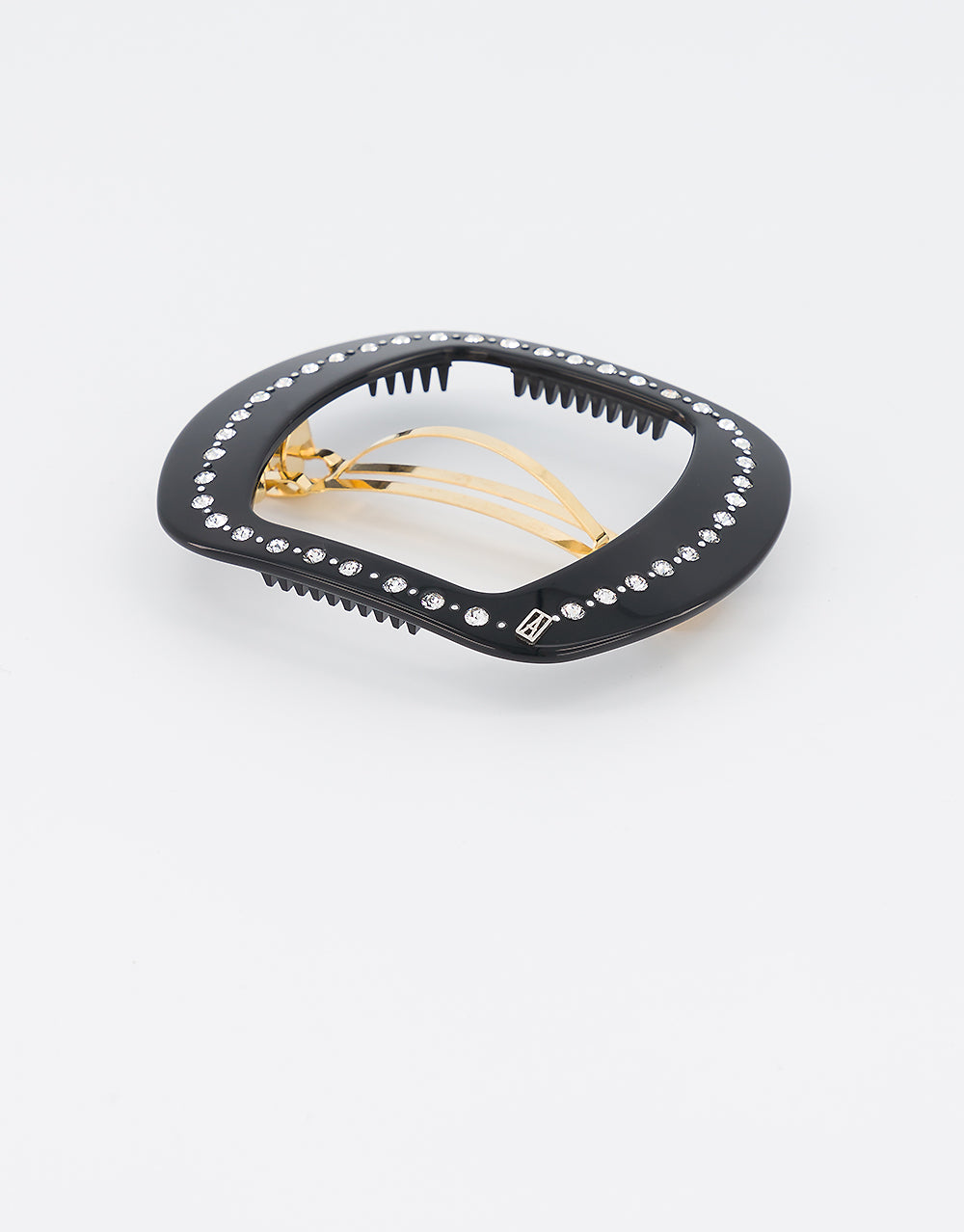 ALEXANDRE DE PARIS Palais Royal Strass Hollow Acetate Barrette