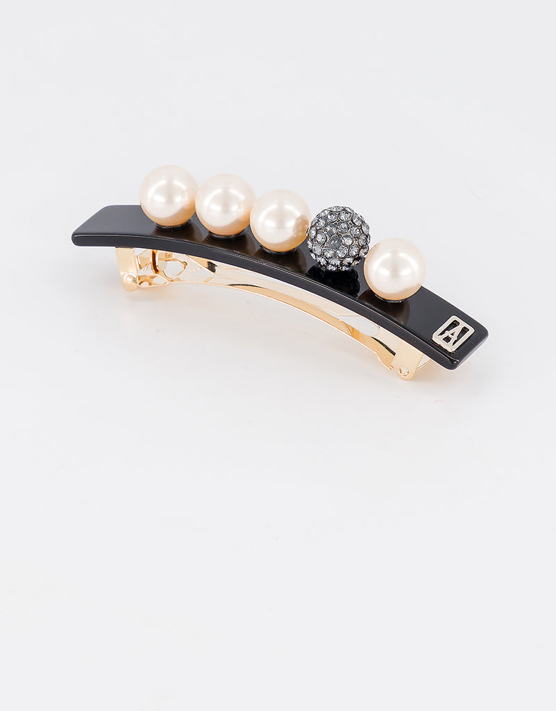 ALEXANDRE DE PARIS Accord Parfait Pearls and Swarovski Acetate Barrette