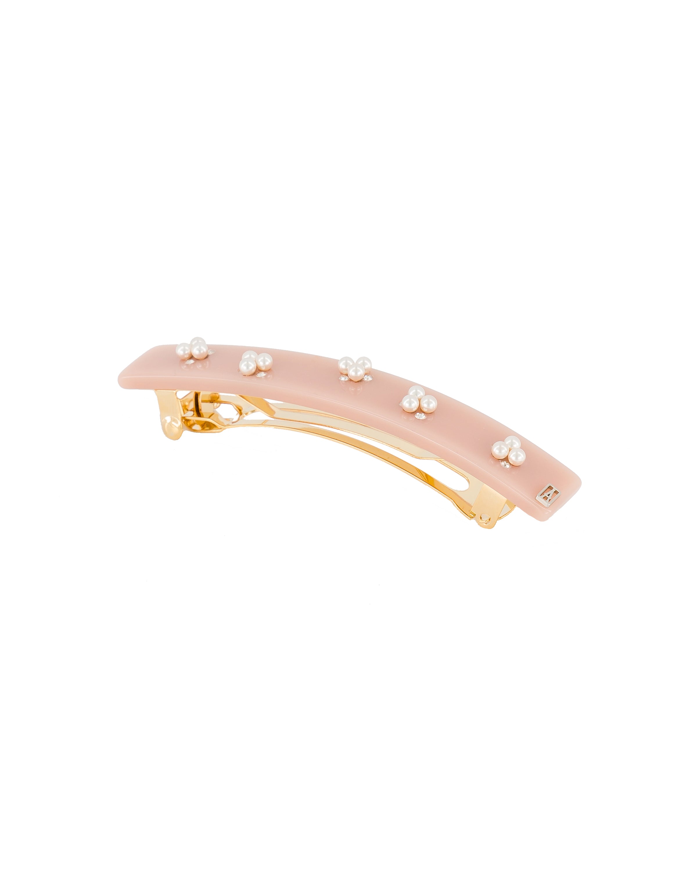 ALEXANDRE DE PARIS Belle acetate and pearls barette