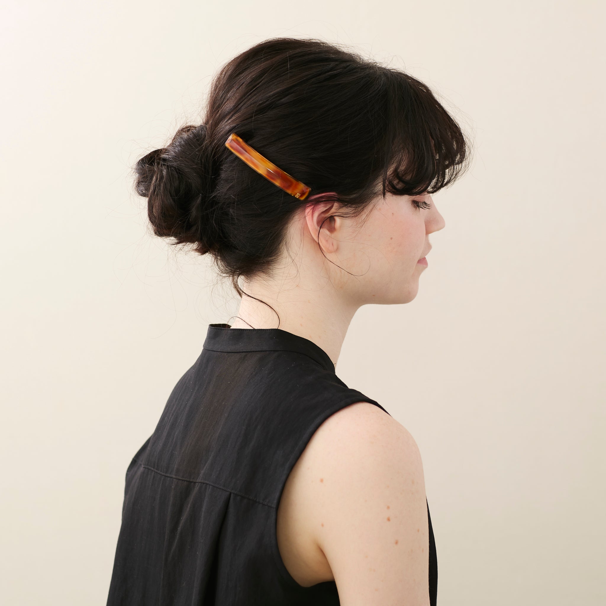 ALEXANDRE DE PARIS  Acetate brown Barrette