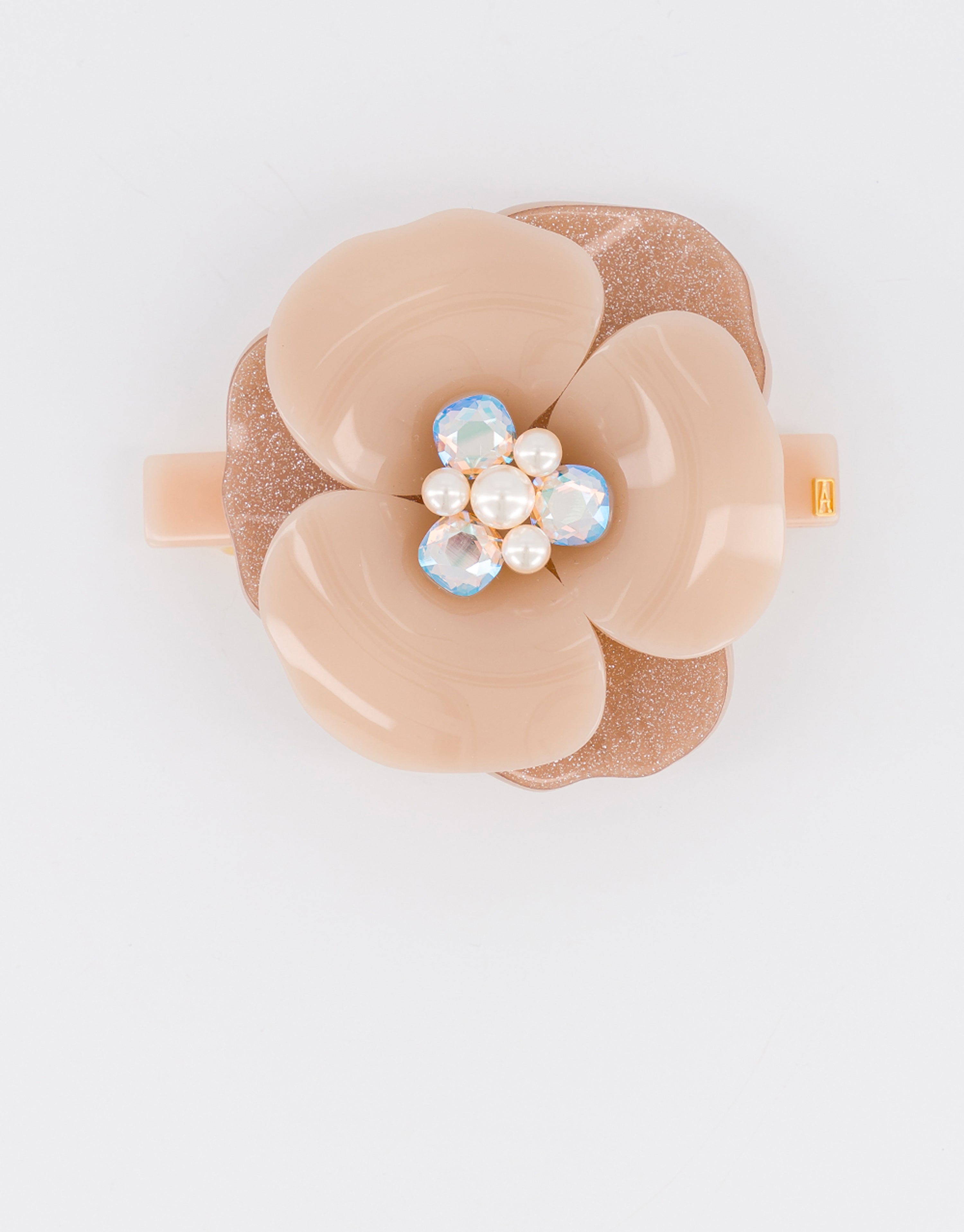 ALEXANDRE DE PARIS Nouveau Reve Camelia Acetate Hair Barrette