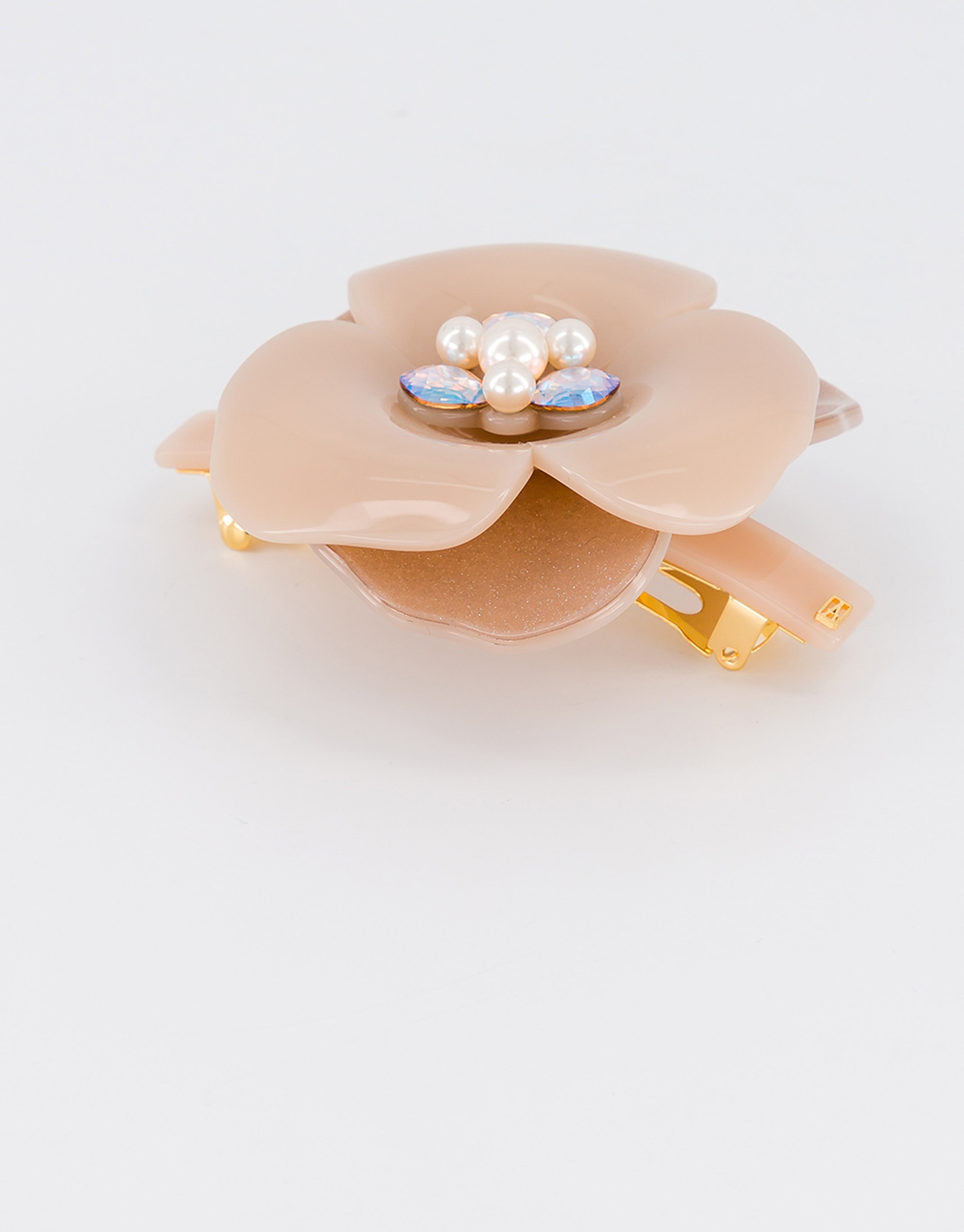 ALEXANDRE DE PARIS Nouveau Reve Camelia Acetate Hair Barrette