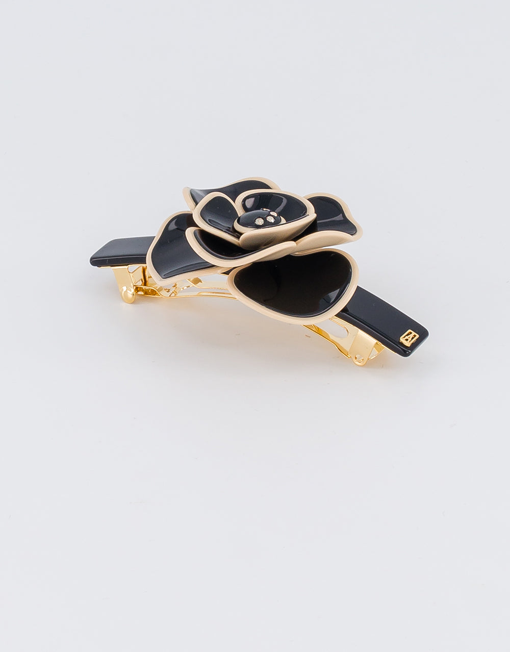 ALEXANDRE DE PARIS Camelia Saint Honore acetate hair barrette