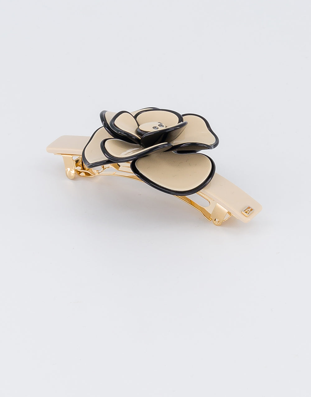 ALEXANDRE DE PARIS Camelia Saint Honore Acetate Hair Barrette